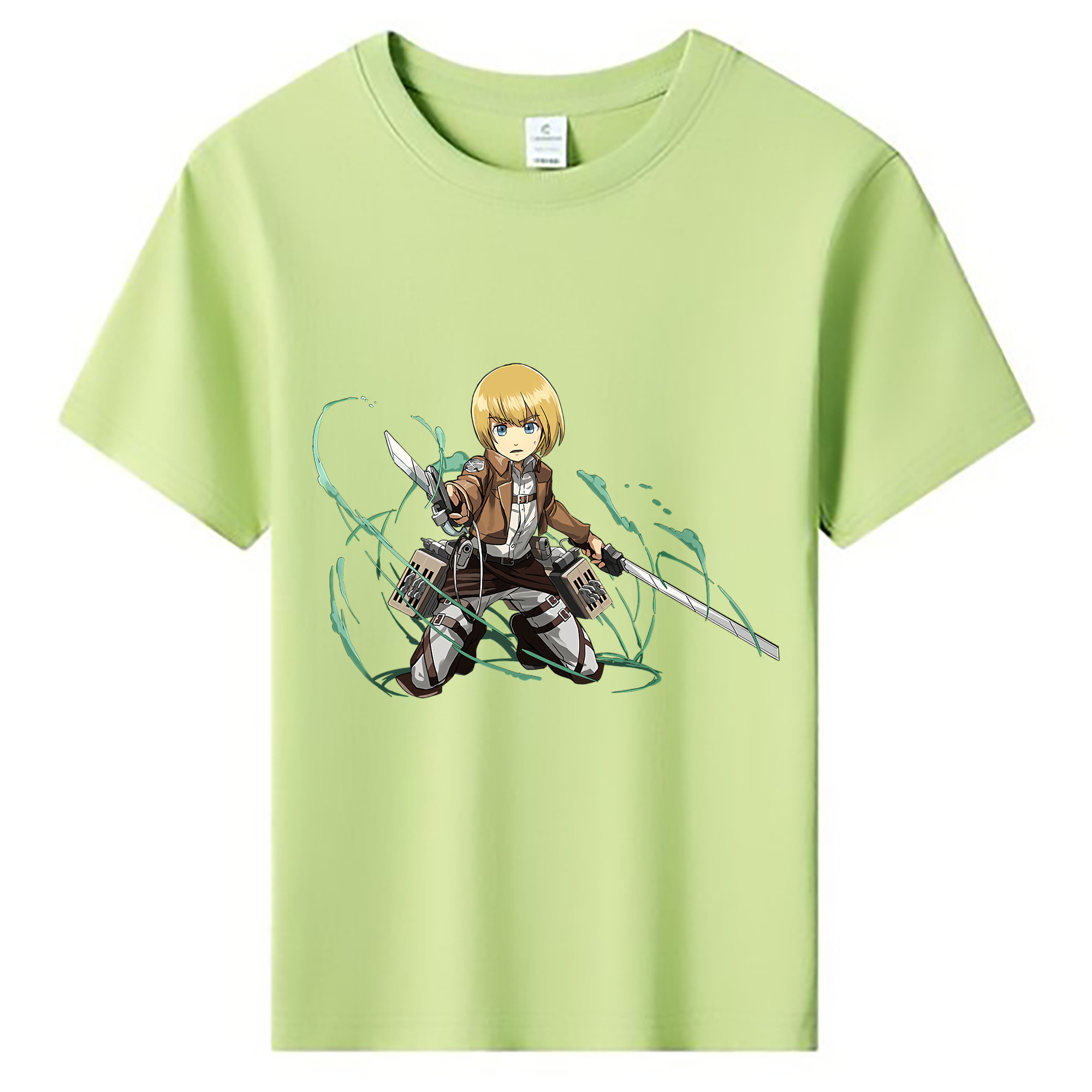 （画像用） 進撃の巨人 アルミン·アルレルト Attack on Titan Armin Arlert 綿100％キッズTシャツ（フロントプリント）